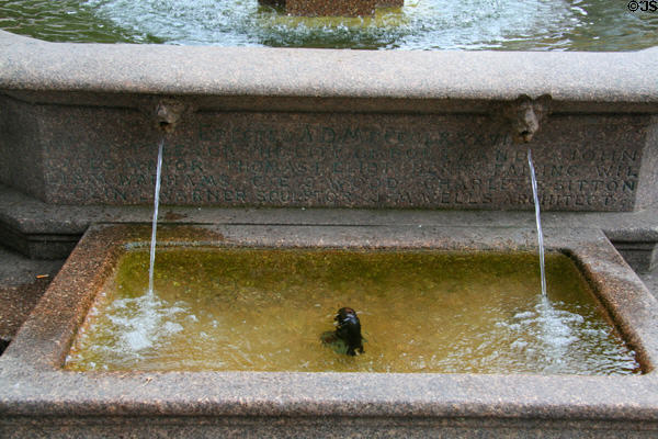 Fountain base of Skidmore Fountain. Portland, OR.