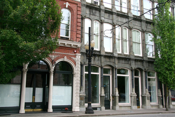 Railway Building (1872) & Scottish Bank Building (1876) (112-122 SW 1st Ave.). Portland, OR.