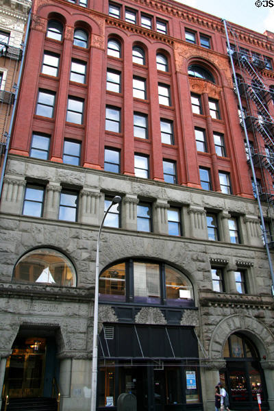 Dekum Building (1892) (519 SW 3rd Ave.). Portland, OR. Style: Richardsonian Romanesque. Architect: McCaw, Martin & White. On National Register.