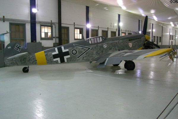 Hispano HA-1112 Buchon (1937) (Spanish version of Messerschmitt Me-109) at Tillamook Air Museum. Tillamook, OR.