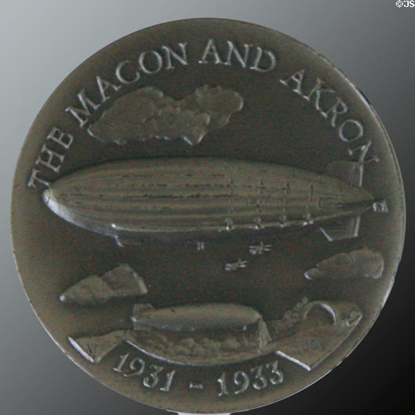 Macon & Akron Navy blimp medal (1931-33) at Tillamook Pioneer Museum. Tillamook, OR.