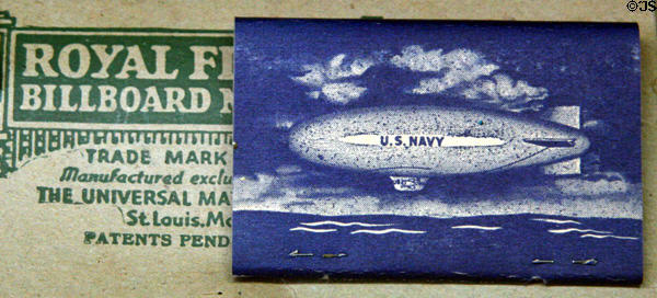 US Navy (N.A.S.T.) blimp match books at Tillamook Pioneer Museum. Tillamook, OR.