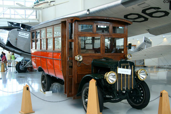 Stoughton Bus (1920-30) once ferried passengers to air service at Evergreen Aviation & Space Museum. OR.