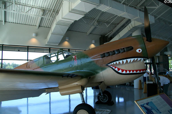 Curtiss P-40N (1943) painted in Flying Tiger colors at Evergreen Aviation & Space Museum. OR.