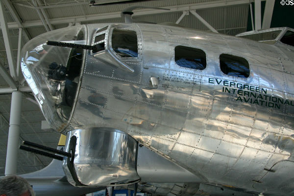 Nose turrets of Boeing B-17G Flying Fortress (1945) at Evergreen Aviation & Space Museum. OR.