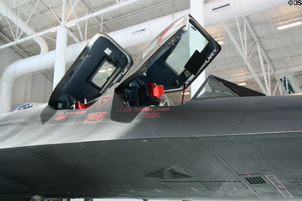 Dual canopies of Lockheed SR-71A (1966) at Evergreen Aviation & Space Museum. OR.
