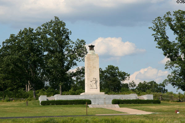 Eternal Light Peace Memorial (1938) was dedicated by F.D. Roosevelt. Gettysburg, PA.