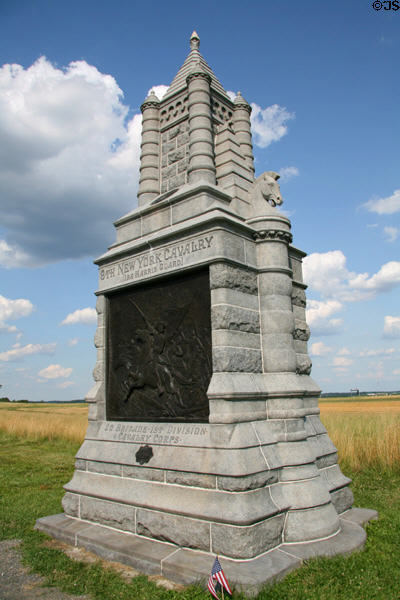 New York 6th Cavalry monument at Gettysburg National Military Park. Gettysburg, PA.
