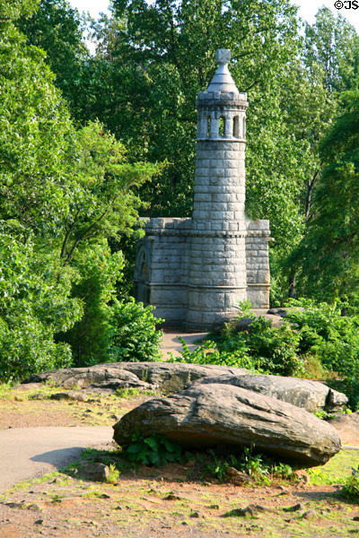 Little Round Top monument at Gettysburg National Military Park. Gettysburg, PA.