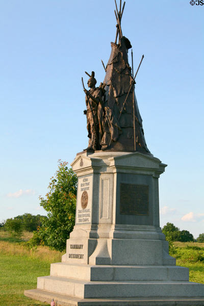 42nd New York Infantry monument at Gettysburg National Military Park. Gettysburg, PA.