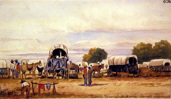 Watercolor of Union camp near the White House (May 17, 1862) by William McGillvaine Jr. at Gettysburg NPS Museum. Gettysburg, PA.