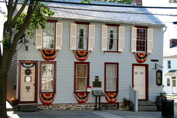 Jennie Wade Birthplace house (c1829) (242 Baltimore St.) now U.S. Christian Commission Civil War Museum. Gettysburg, PA.