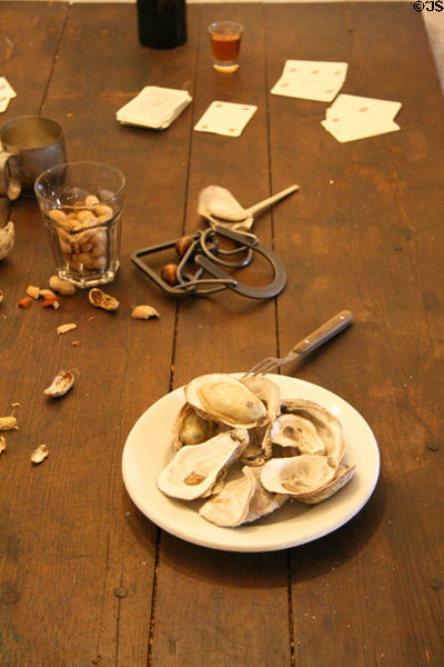 Oysters & games of Shriver's Saloon at Shriver House Museum. Gettysburg, PA.