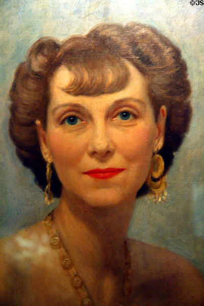 Portrait of young Mamie Eisenhower in Eisenhower National Historic Site. Gettysburg, PA.