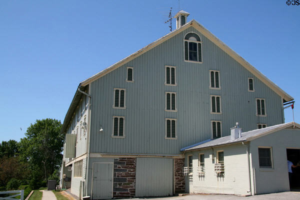 Eisenhower Farm bank-style barn (1887) once used by Secret Service. Gettysburg, PA.