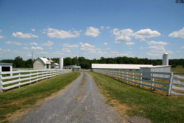 Lane leading to farm buildings of Eisenhower Farm. Gettysburg, PA.
