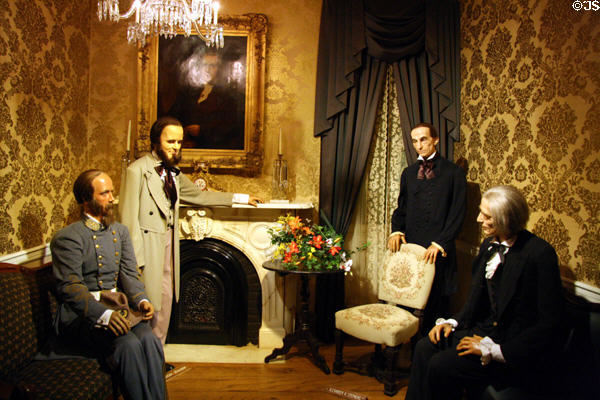 Southern Civil War leaders with Jefferson Davis display at American Civil War Museum. Gettysburg, PA.
