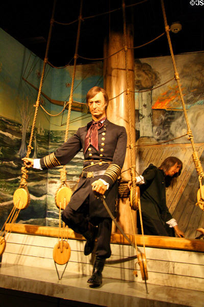 Admiral David G. Farragut shown at Battle of Mobile Bay at American Civil War Museum. Gettysburg, PA.