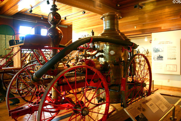 Silsby Steam Pumper (1872) called the Little Giant at Harrisburg Fire Museum. Harrisburg, PA.
