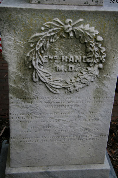 Tomb of Revolutionary War General Edward Hand (1744-1802) friend of George Washington in graveyard of St. James Episcopal Church. Lancaster, PA.