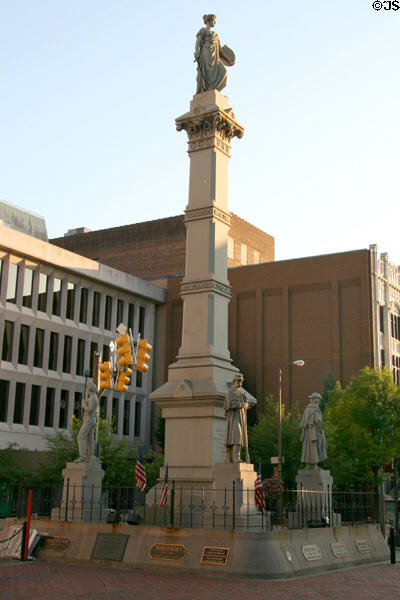 Lancaster Civil War Soldiers & Sailors Monument (1874) in Penn Square. Lancaster, PA. On National Register.
