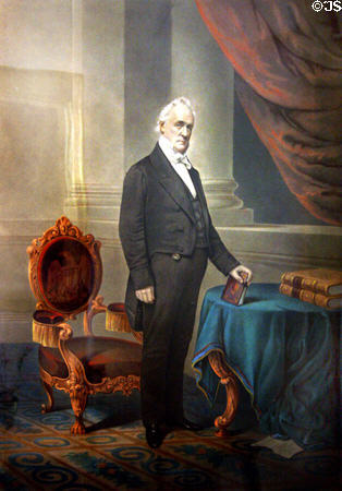Portrait of President James Buchanan engraved by J.C. Buttre at Wheatland. Lancaster, PA.