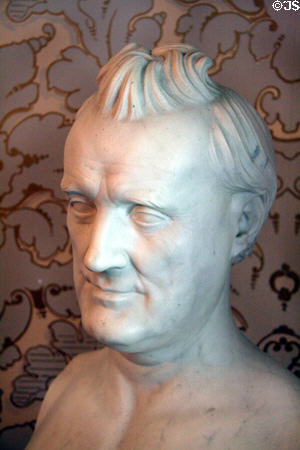 Marble bust of President James Buchanan at Wheatland. Lancaster, PA.