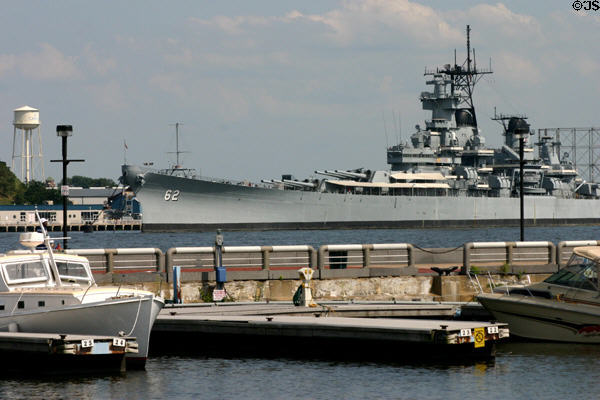 Battleship USS New Jersey (BB-62) moved to New Jersey as a museum in 1999. Camden, PA.