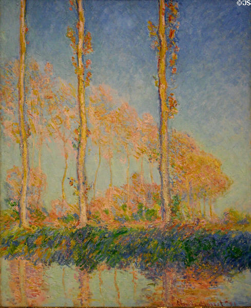 Poplars (1891) by Claude Monet at Philadelphia Museum of Art. Philadelphia, PA.