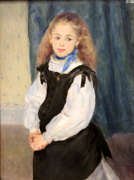 Portrait of Mademoiselle Legrand (1875) by Pierre-Auguste Renoir at Philadelphia Museum of Art. Philadelphia, PA.