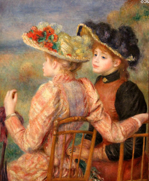 Two girls (c1892) by Pierre-Auguste Renoir at Philadelphia Museum of Art. Philadelphia, PA.