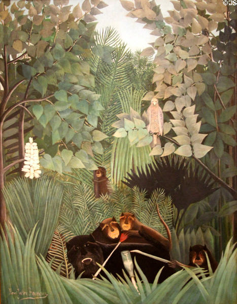 Merry Jesters (1906) by Henri Rousseau at Philadelphia Museum of Art. Philadelphia, PA.