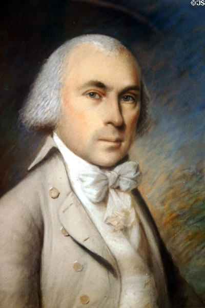 Portrait of James Madison (1796-7) by James Sharples Senior in National Portrait Gallery. Philadelphia, PA.