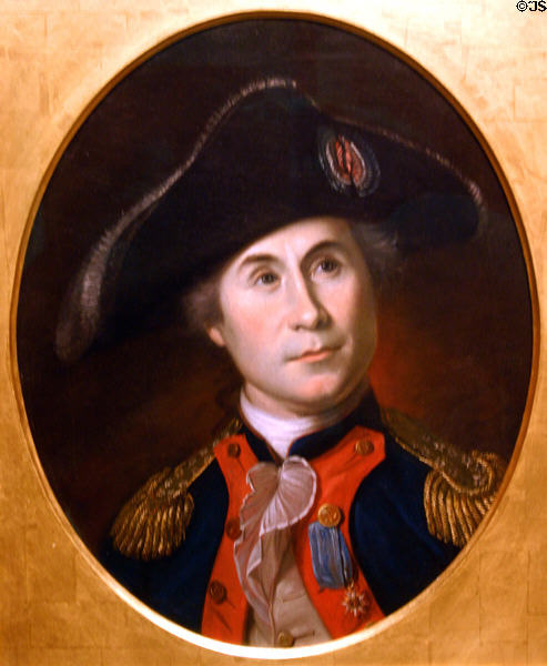 Portrait of John Paul Jones (1781-4) by Charles Willson Peale in National Portrait Gallery. Philadelphia, PA.