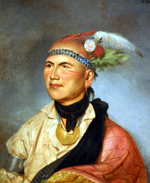 Portrait of Joseph Brant (Thayendanegea) (1797) by Charles Willson Peale in National Portrait Gallery. Philadelphia, PA.