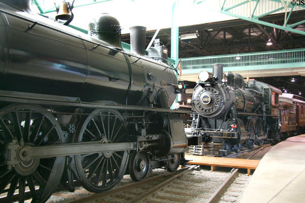 Steam locomotives #7002 & #1223 at Railroad Museum of Pennsylvania. Strasburg, PA. On National Register.
