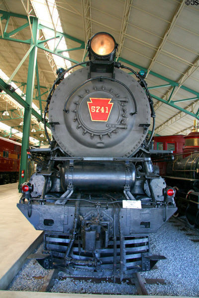 Steam locomotive PRR #5741 (1924) designed for commuter service at Railroad Museum of Pennsylvania. Strasburg, PA. On National Register.