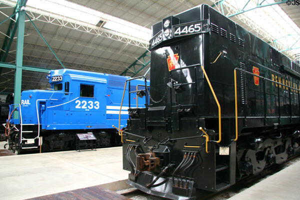 Conrail #2233 Diesel & PRR #4465 (1963) electric locomotives at Railroad Museum of Pennsylvania. Strasburg, PA.