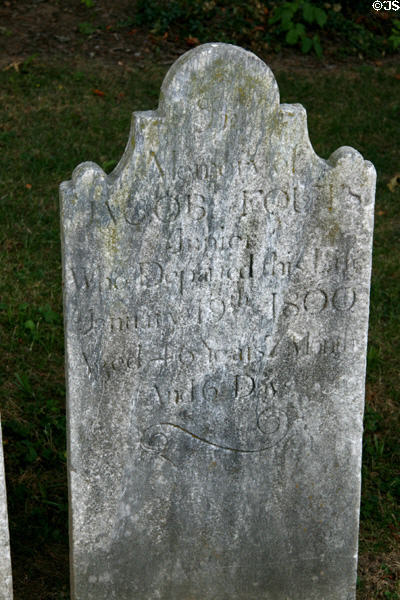 Tombstone (1800) in cemetery of St. Michael's Evangelical Lutheran Church. Strasburg, PA.