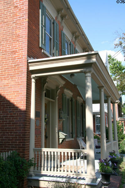 Brick house with porch (1874) (37 E. Main St.). Strasburg, PA. On National Register.
