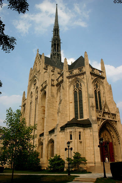 Gothic skyward thrust of Heinz Chapel church. Pittsburgh, PA.
