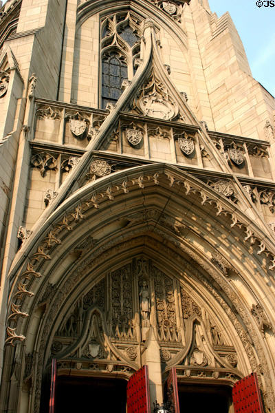 Portal carvings of Heinz Chapel. Pittsburgh, PA.