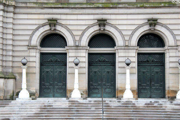 Entrance doors of Carnegie Museum. Pittsburgh, PA.