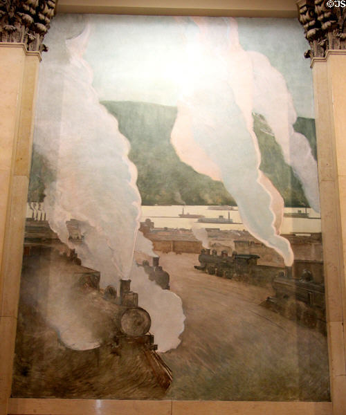 Crowning of Labor mural (1905-8) by John White Alexander at Carnegie Museum. Pittsburgh, PA.