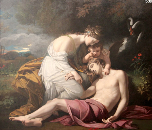 Venus Lamenting Death of Adonis painting (1768) by Benjamin West at Carnegie Museum of Art. Pittsburgh, PA.