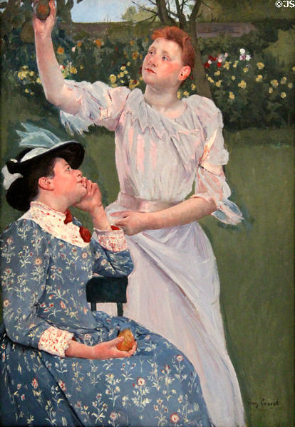 Young Women Picking Fruit painting (1891) by Mary Cassatt at Carnegie Museum of Art. Pittsburgh, PA.