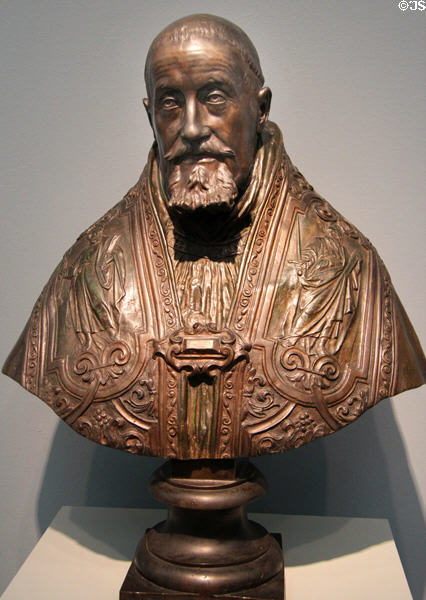 Pope Gregory XV bronze bust (c1621-2) by Gian Lorenzo Bernini at Carnegie Museum of Art. Pittsburgh, PA.