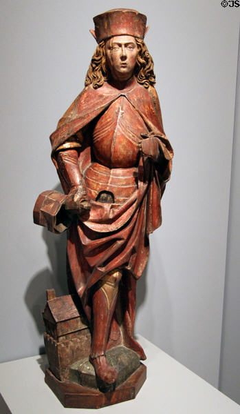 St. Florian wood carving (c1490) from southern Germany at Carnegie Museum of Art. Pittsburgh, PA.