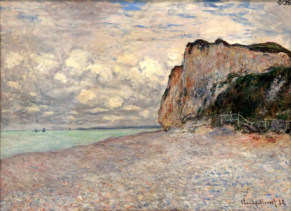 Cliffs near Dieppe painting (c1882) by Claude Monet at Carnegie Museum of Art. Pittsburgh, PA.