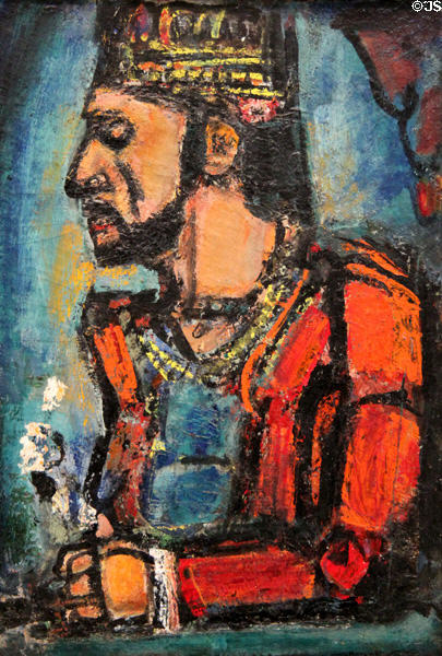 Old King painting (1916-36) by Georges Rouault at Carnegie Museum of Art. Pittsburgh, PA.